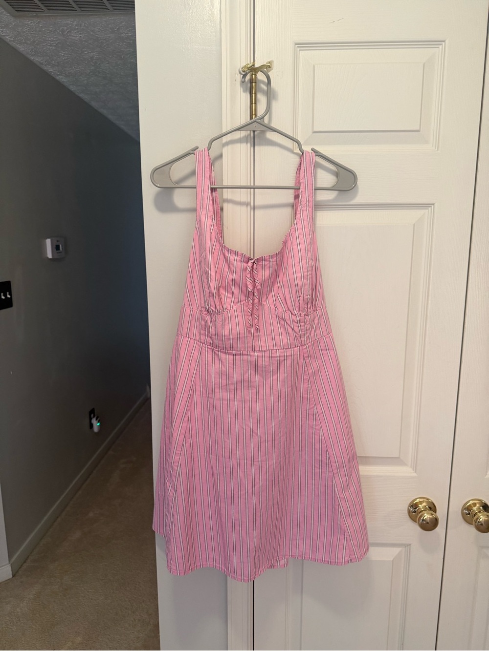 Large Old Navy Pink and White Striped Sundress